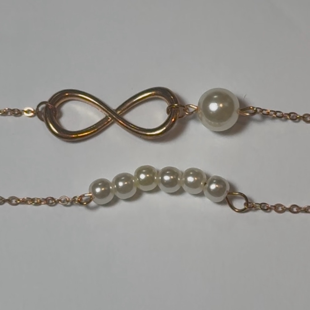 Elegant Gold Infinity Pearl Bracelet
